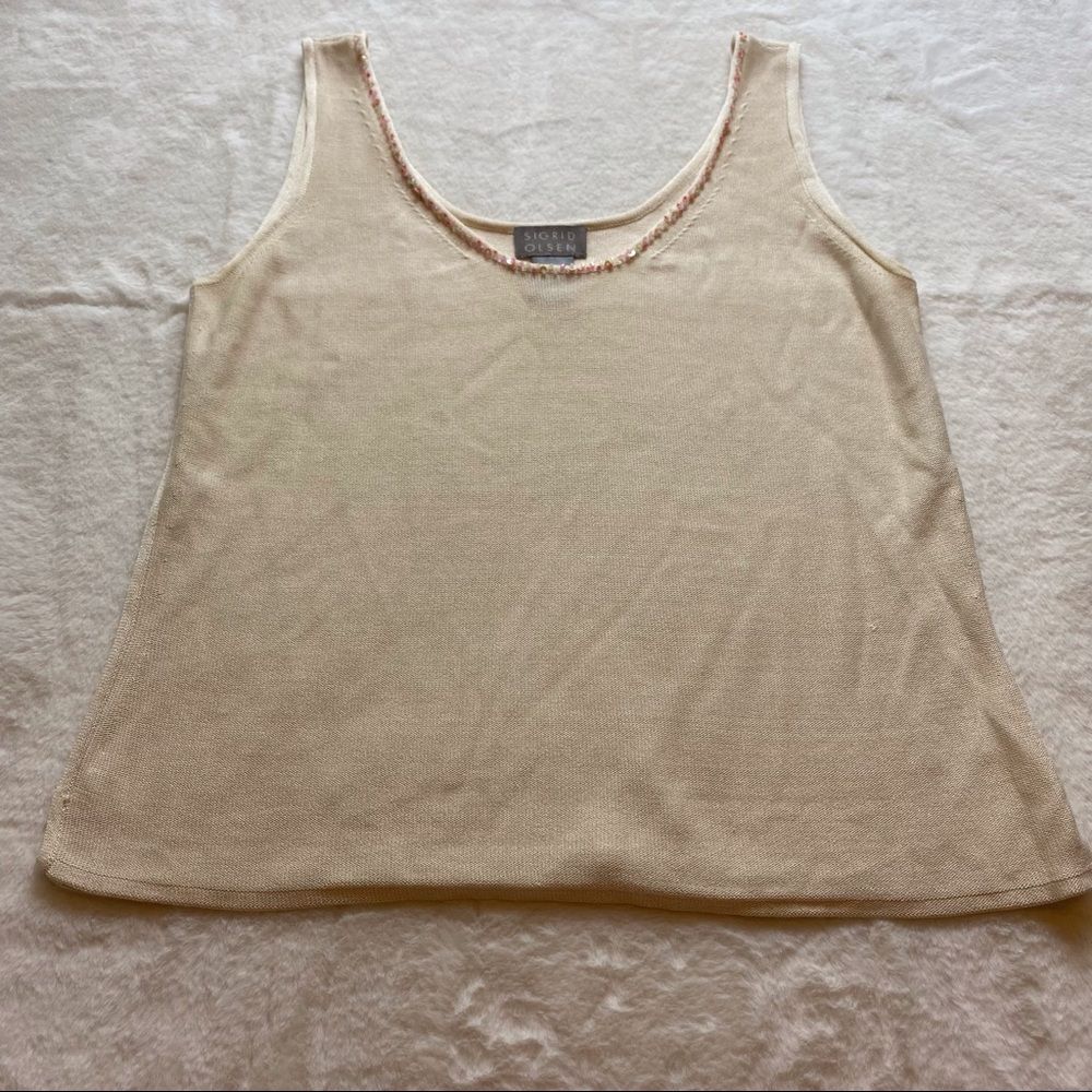 Sigrid Olsen Silk and Rayon Tank Size Small